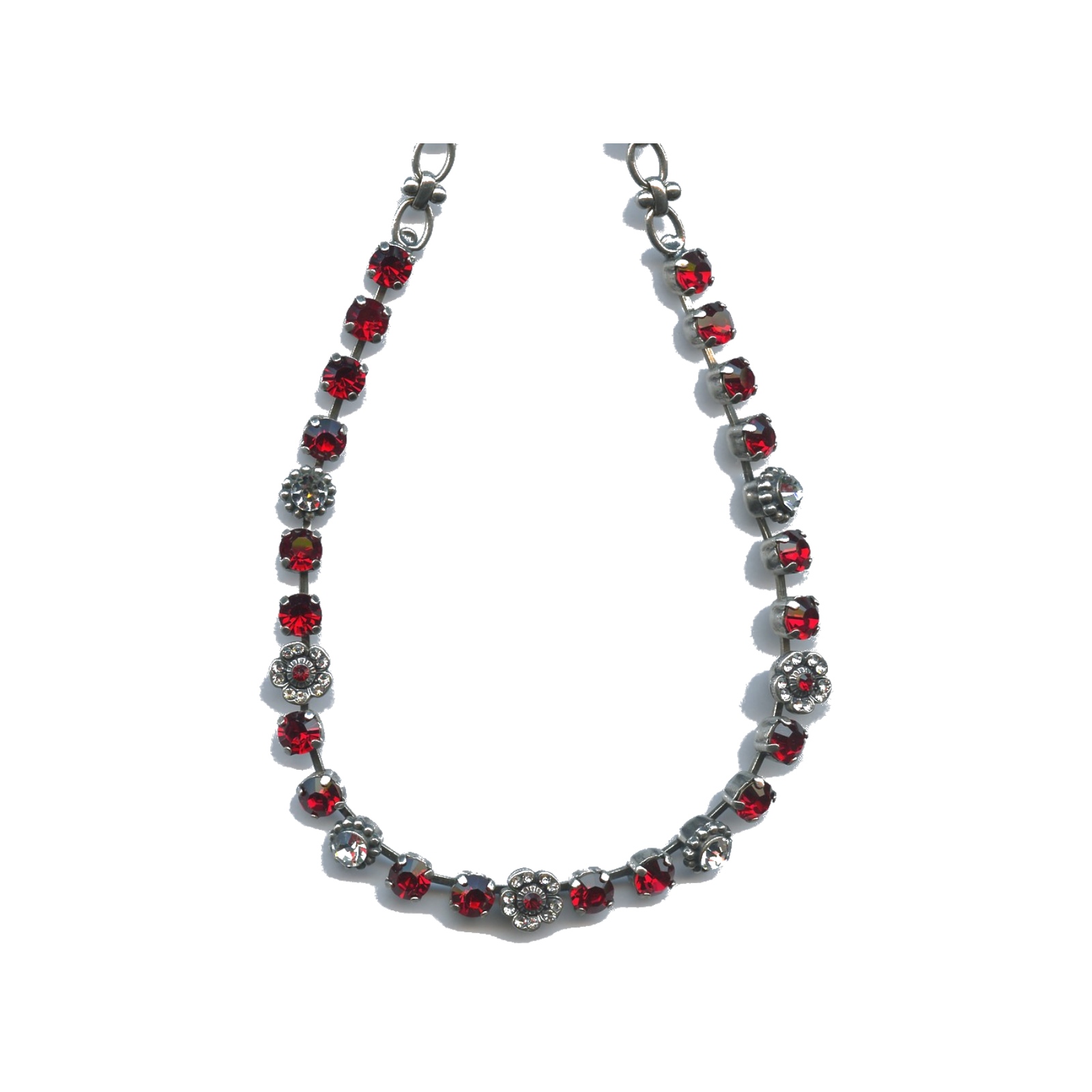 N-3504-2-208-4-SP Necklace By Mariana Woman Charming Siam and Clear Swarovski Crystals - Image 1