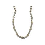 Necklace By Mariana Woman Sophisticated Golden Yellow and Light Lavendar and some vitrail colorations Swarovski Crystals