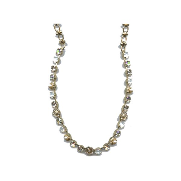 Necklace By Mariana Woman Sophisticated Golden Yellow and Light Lavendar and some vitrail colorations Swarovski Crystals
