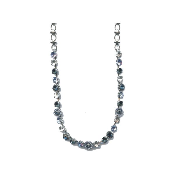 Necklace By Mariana Woman Luminous Montana Blue and Light Blue Swarovski Crystals