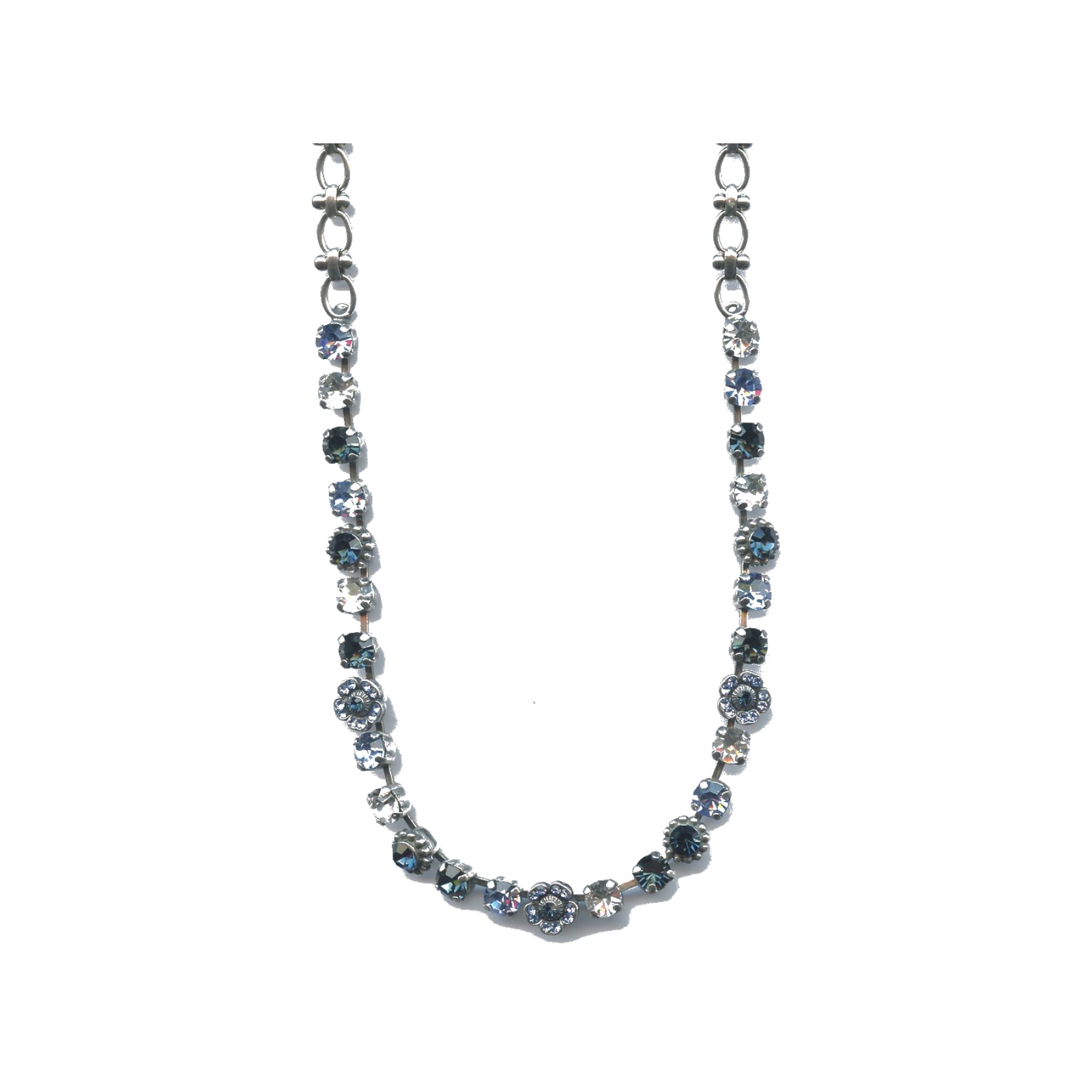 N-3504-2-21120-SP Necklace By Mariana Woman Luminous Montana Blue and Light Blue Swarovski Crystals - Image 1