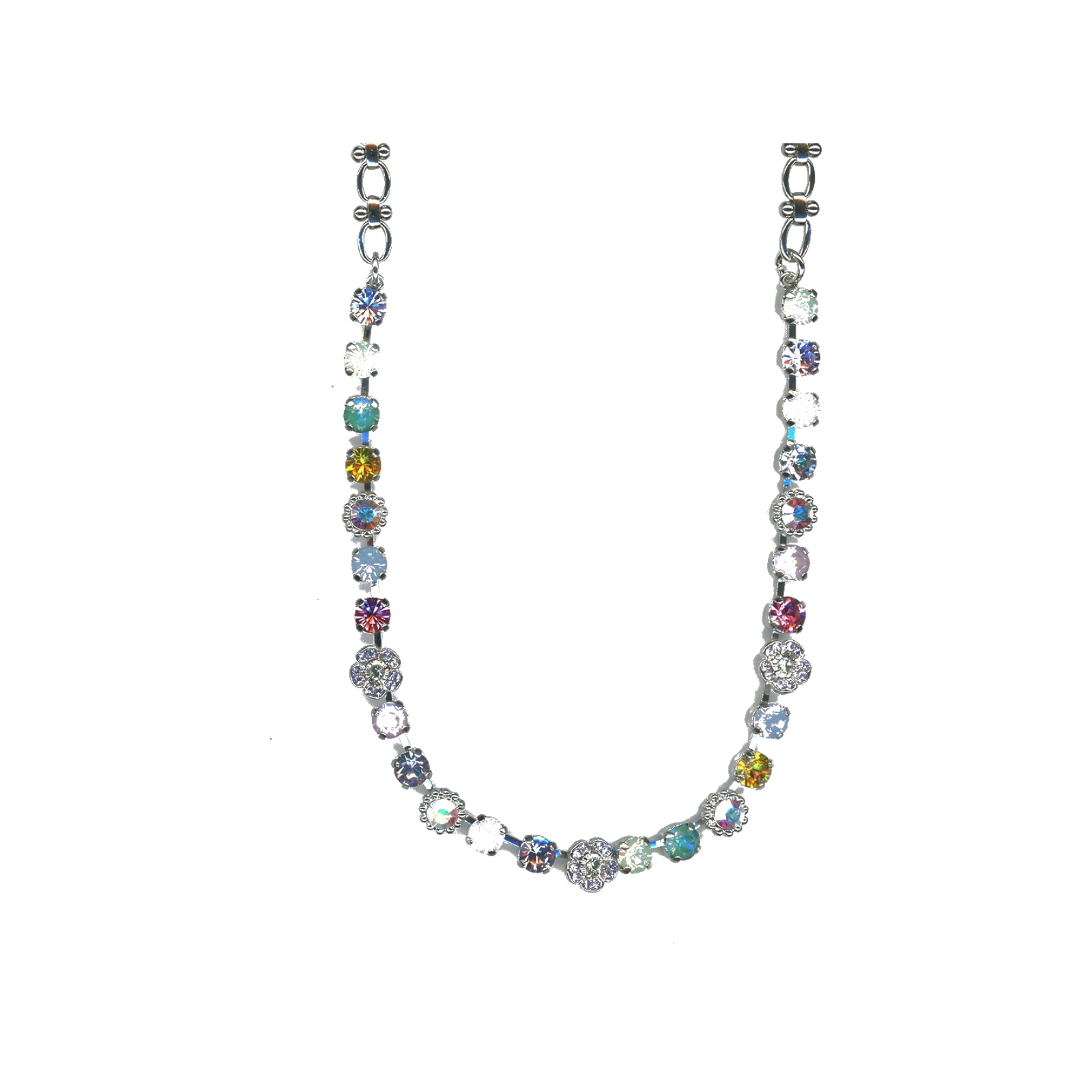 N-3504-2-21236-SP Necklace By Mariana Woman Luxurious White Opal and Jonquil Swarovski Crystals - Image 1