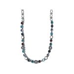 Necklace By Mariana Woman Radiant Amethyst Mineral and Tanzanite Swarovski Crystals
