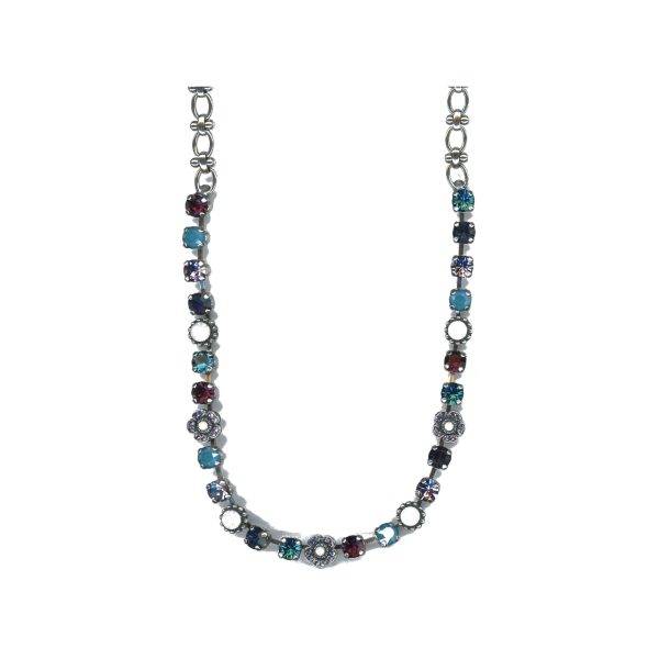 Necklace By Mariana Woman Radiant Amethyst Mineral and Tanzanite Swarovski Crystals