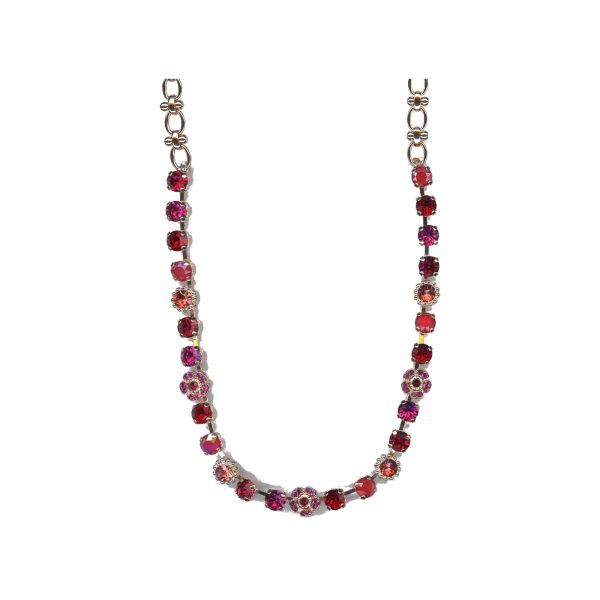 Necklace By Mariana Woman Captivating Red and Fuchsia Swarovski Crystals