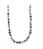 Necklace By Mariana Woman Striking Light Topaz and Montana Blue Swarovski Crystals