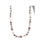 Necklace By Mariana Woman Chic Rose Opal and Light Rose Swarovski Crystals