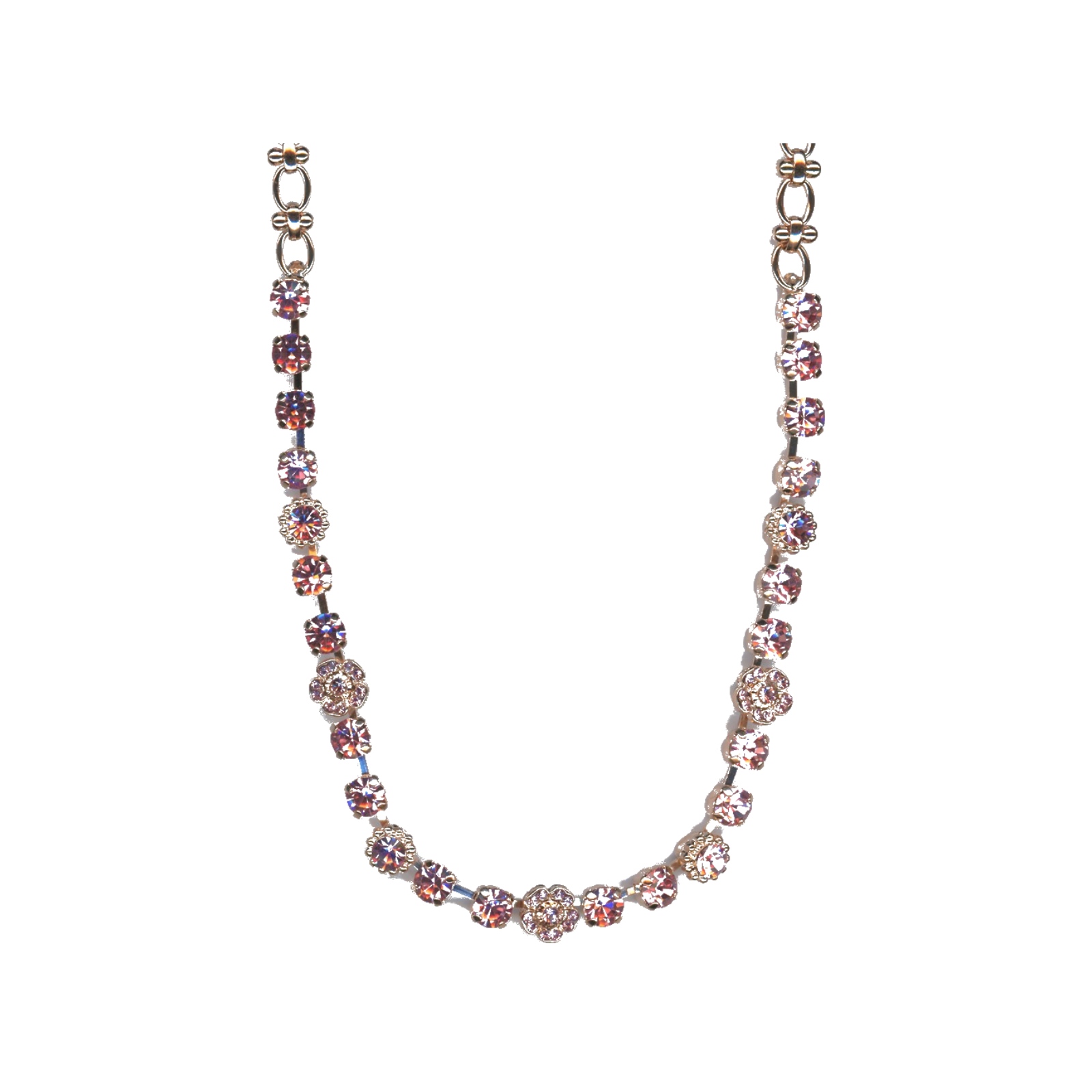 N-3504-2-223223-SP Necklace By Mariana Woman Contemporary Light Rose Swarovski Crystals - Image 1