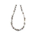 Necklace By Mariana Woman Feminine Pink Opal and Silk and Light Peach Swarovski Crystals