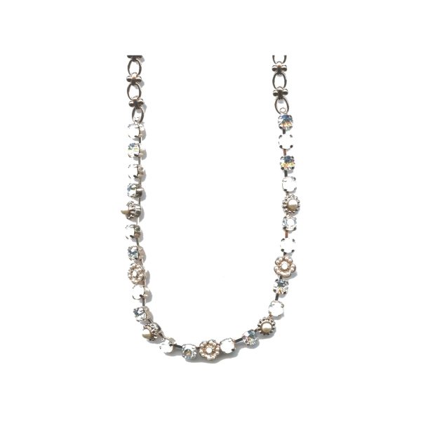 Necklace By Mariana Woman Eye-Catching Cream Pearl and Crystal Swarovski Crystals