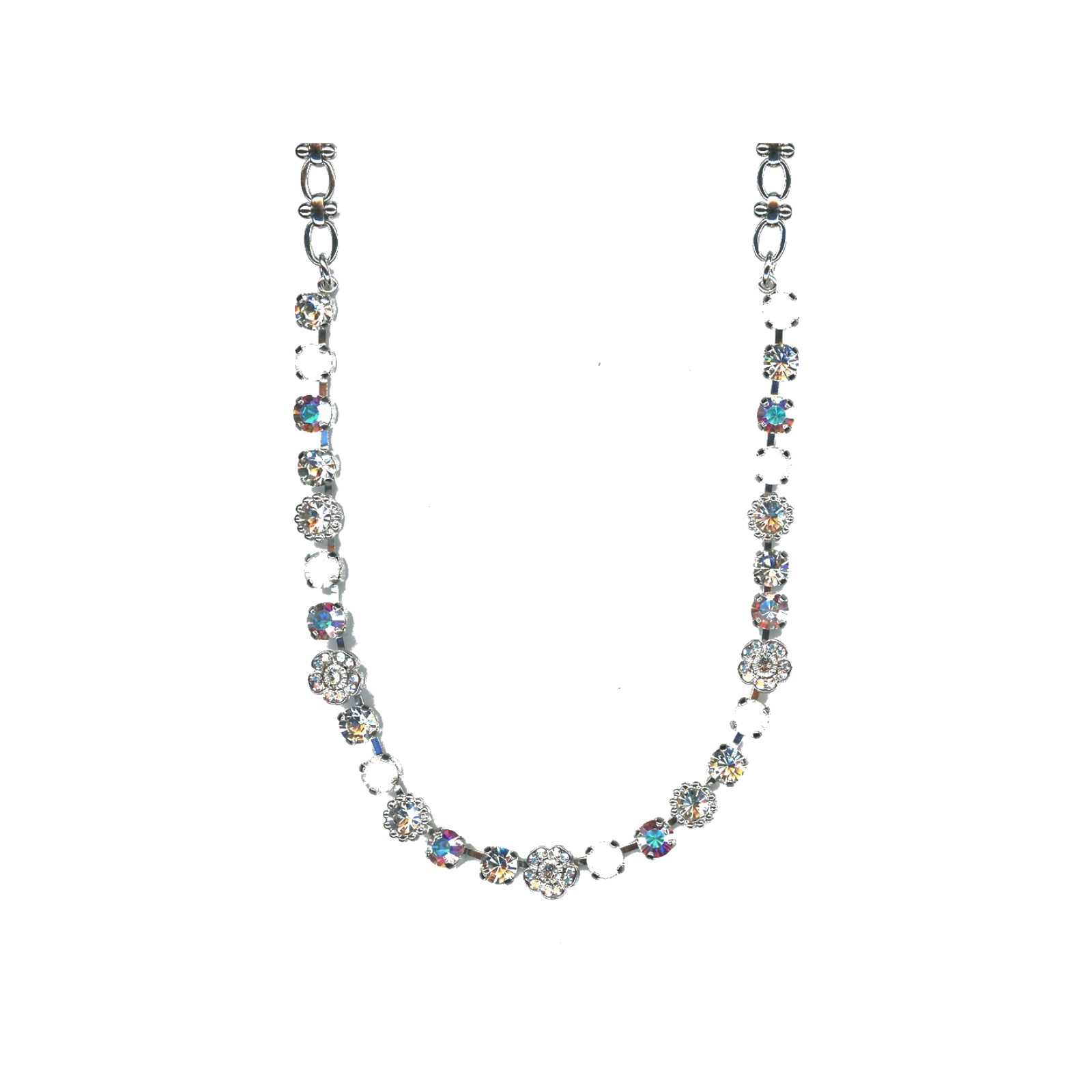 N-3504-2-23400-SP Necklace By Mariana Woman Elegant Clear and Ab and Champaign Swarovski Crystals - Image 1