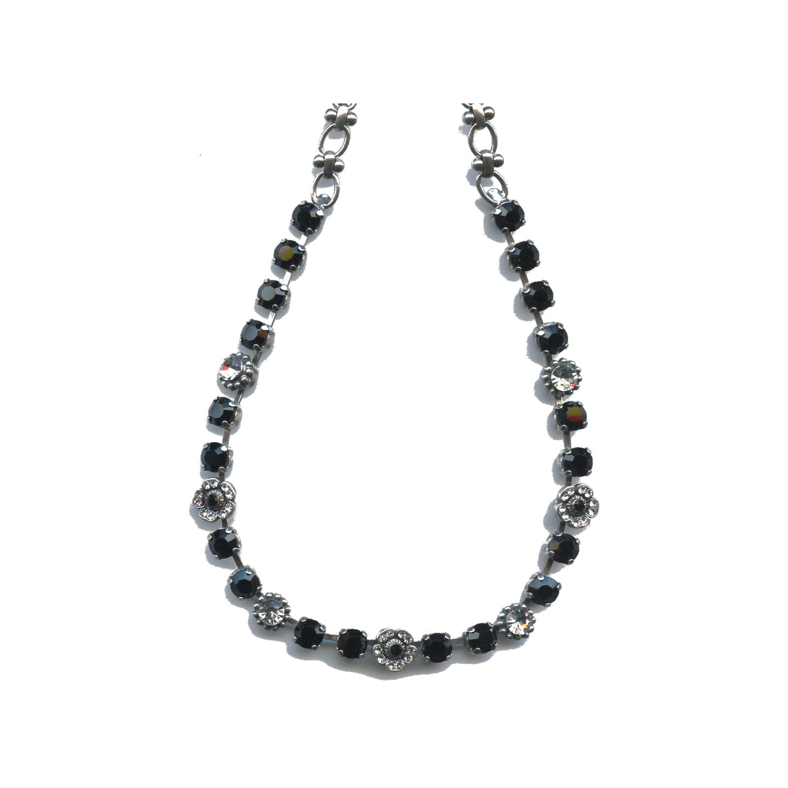 N-3504-2-280-1-SP Necklace By Mariana Woman Chic Black and Clear Swarovski Crystals - Image 1