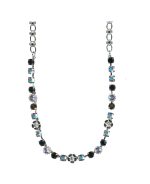 Necklace By Mariana Woman Eye-Catching AB and Jet Swarovski Crystals