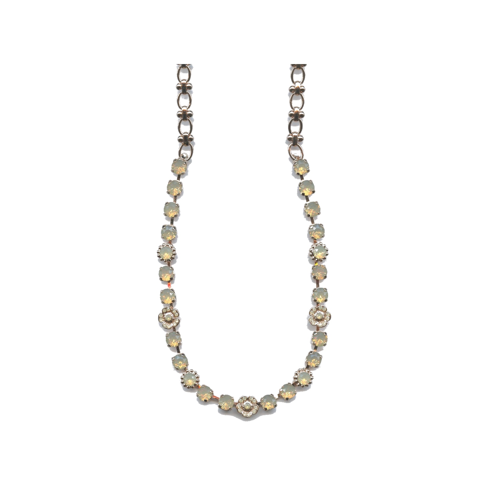 N-3504-2-287287-SP Necklace By Mariana Woman Sophisticated Sand Opal Swarovski Crystals - Image 1