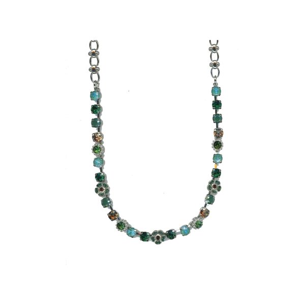 Necklace By Mariana Woman Charming Emerald and Smoked Topaz Swarovski Crystals