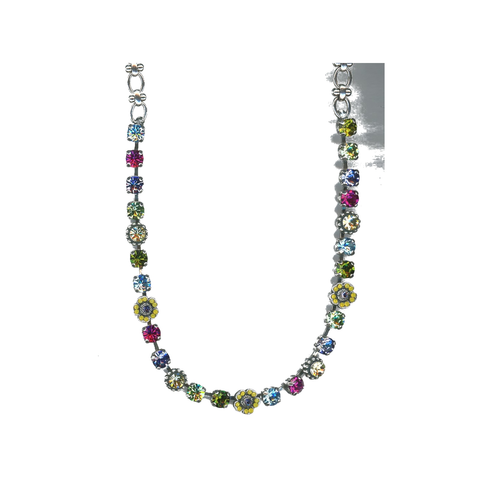 N-3504-2-333-1-SP Necklace By Mariana Woman Stylish Amethyst and Aquamarine Swarovski Crystals - Image 1