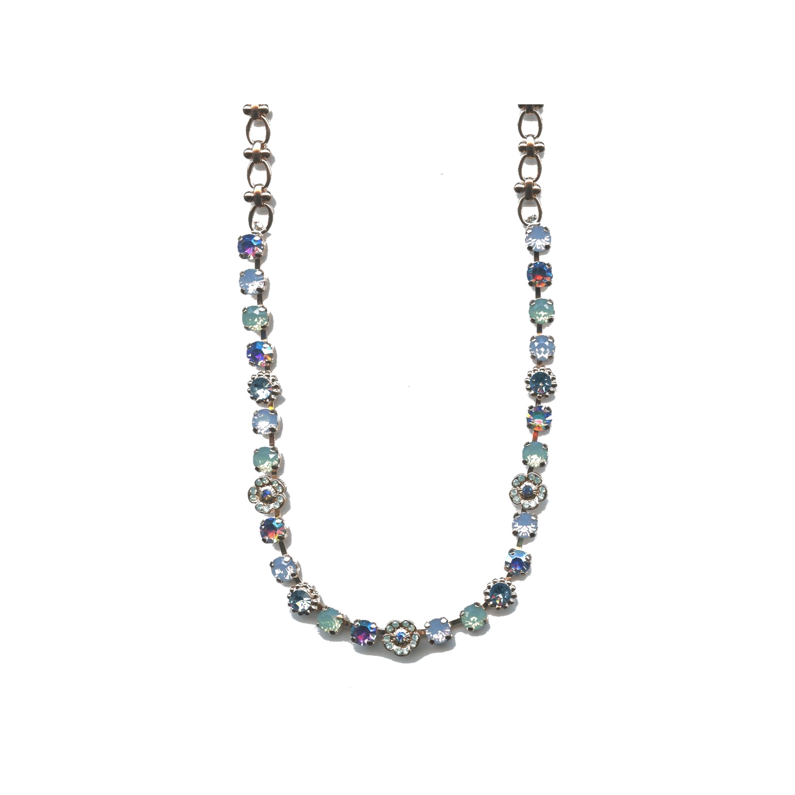 N-3504-2-36202-SP Necklace By Mariana Woman Luxurious Pacific Opal and Paradise Shine Swarovski Crystals - Image 1