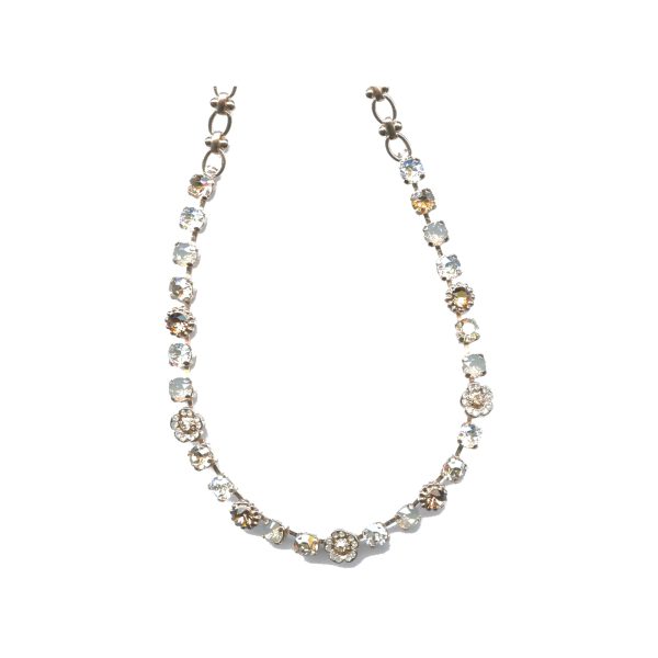 Necklace By Mariana Woman Lovely Pearl and Champagne Swarovski Crystals