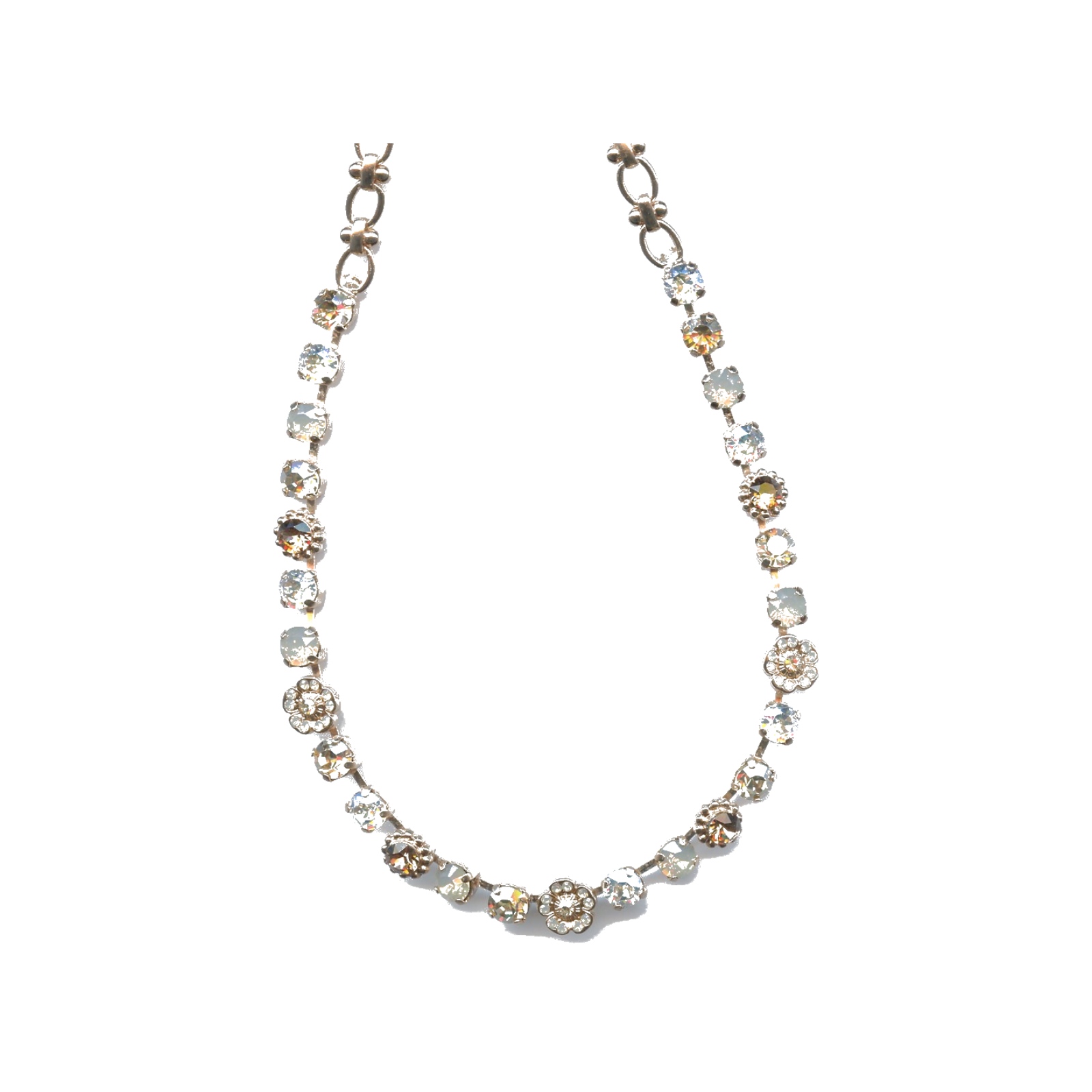 N-3504-2-391100-SP Necklace By Mariana Woman Lovely Pearl and Champagne Swarovski Crystals - Image 1
