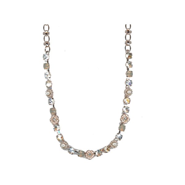 Necklace By Mariana Woman Timeless light topaz and Light Azure Swarovski Crystals