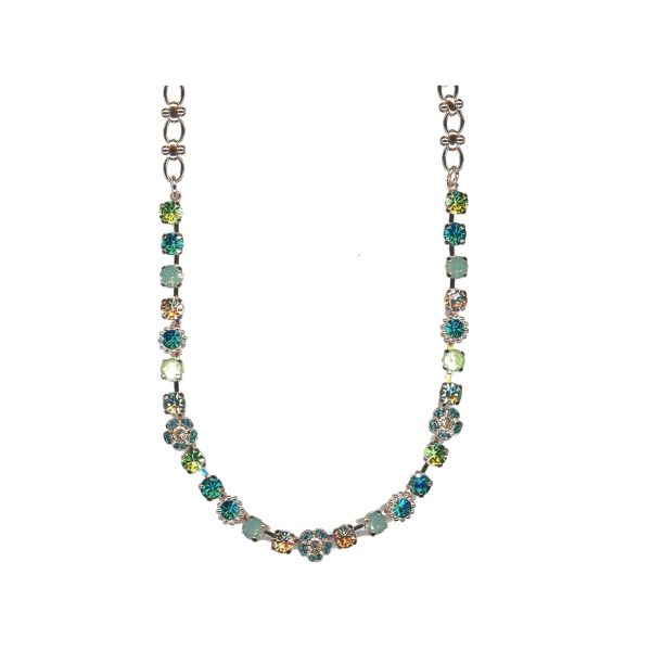 Necklace By Mariana Woman Delicate Chrysolite Opal and Erinite Swarovski Crystals