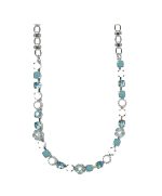 Necklace By Mariana Woman Stunning Turquoise and White Shell Swarovski Crystals - Image 2