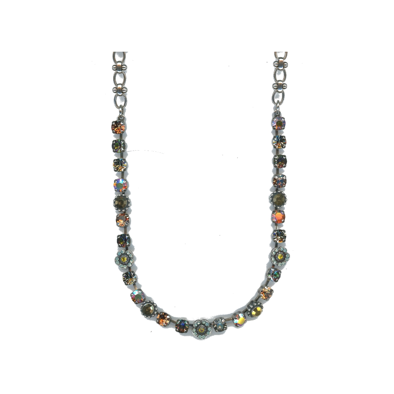 N-3504-2-4101-SP Necklace By Mariana Woman Radiant Pacific Opal and Champagne Swarovski Crystals - Image 1