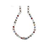 Necklace By Mariana Woman Romantic Topaz and Red Swarovski Crystals