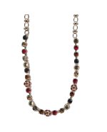 Necklace By Mariana Woman Modern Siam and Topaz and Jet Black Swarovski Crystals