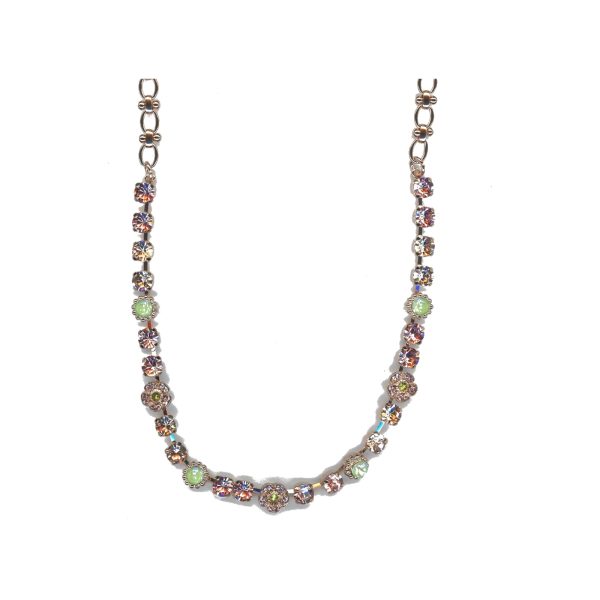 Necklace By Mariana Woman Dazzling and Peridot Delite and Light Rose Swarovski Crystals