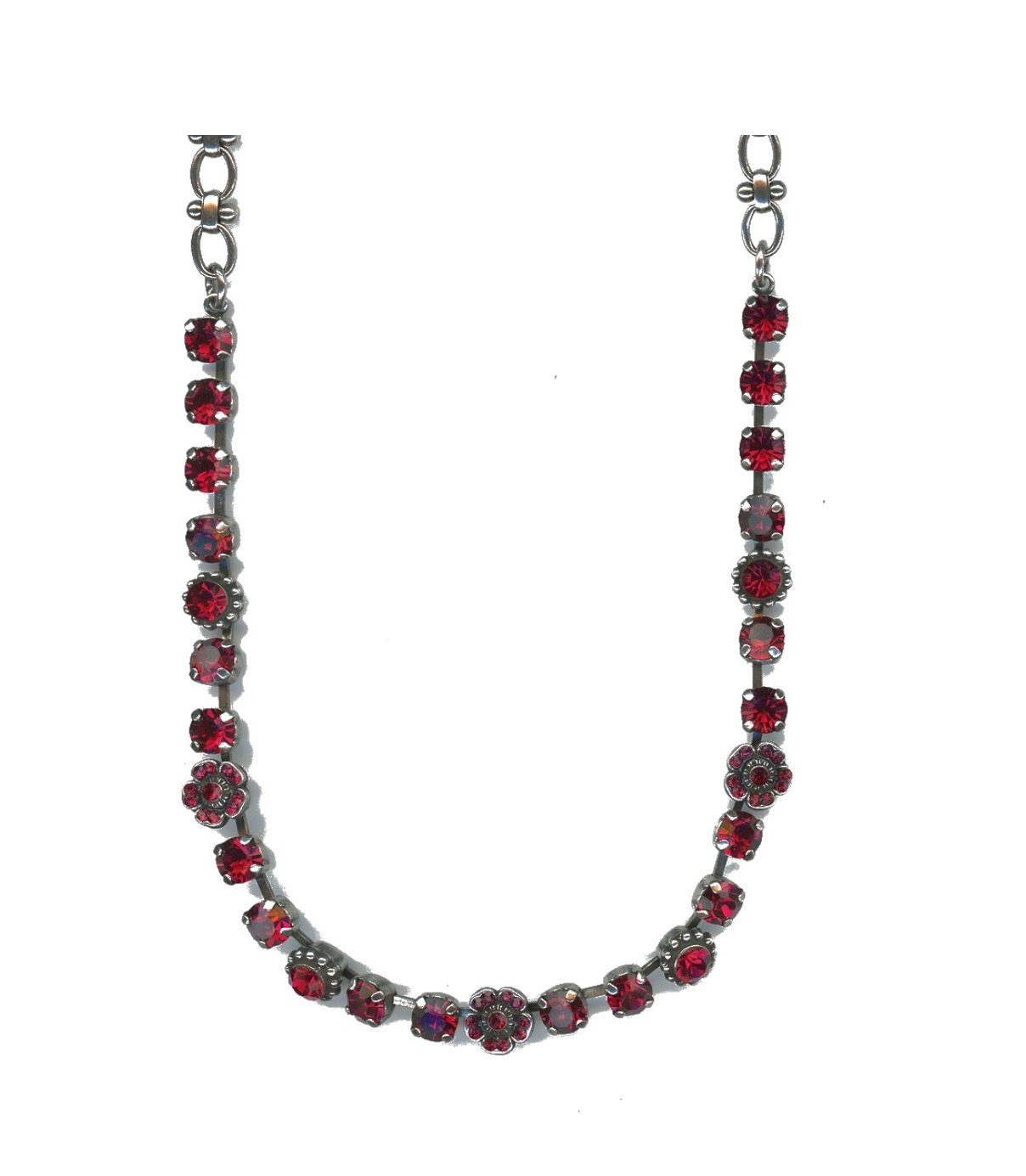 N-3504-2-501501-SP Necklace By Mariana Woman Radiant Ruby Swarovski Crystals - Image 1