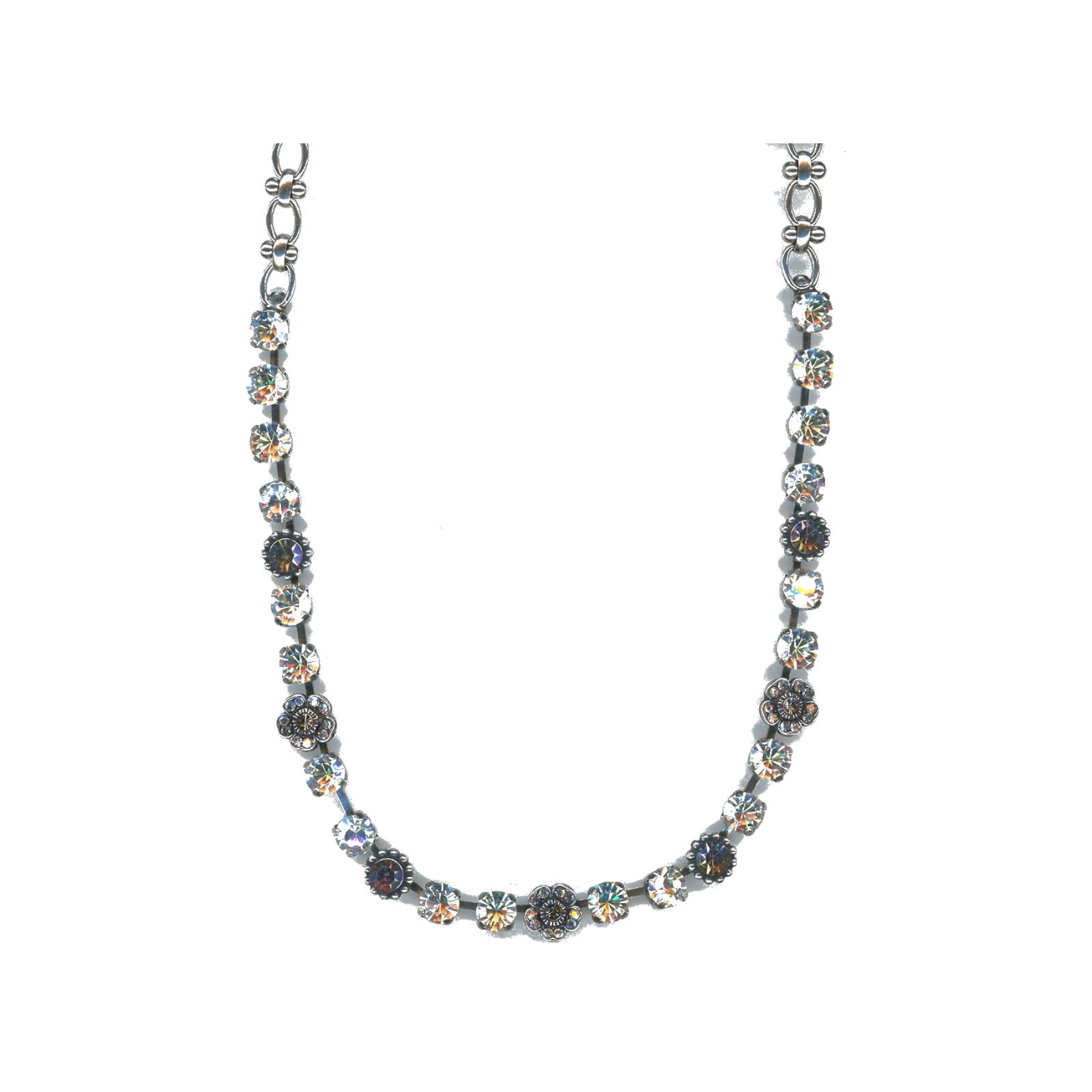 N-3504-2-512-SP Necklace By Mariana Woman Refined Clear and Black Diamond Swarovski Crystals - Image 1