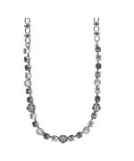 Necklace By Mariana Woman Luminous Black Diamond Silver Night and Clear Swarovski Crystals - Image 2