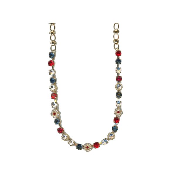 Necklace By Mariana Woman Luminous Sapphire and Siam Swarovski Crystals