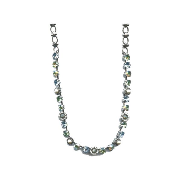Necklace By Mariana Woman Radiant Aquamarine and Aqua Blue Swarovski Crystals