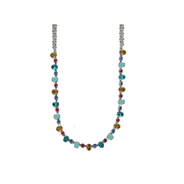 Necklace By Mariana Woman Captivating Topaz and Turq Swarovski Crystals