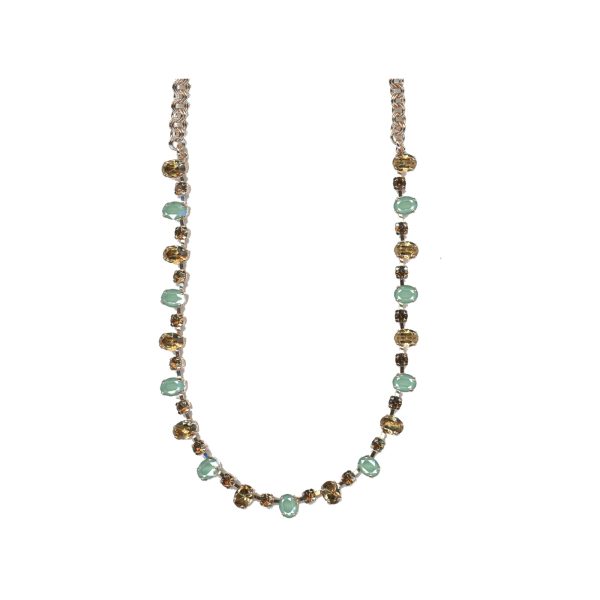 Necklace By Mariana Woman Graceful Opal and Chocolate Brown Swarovski Crystals