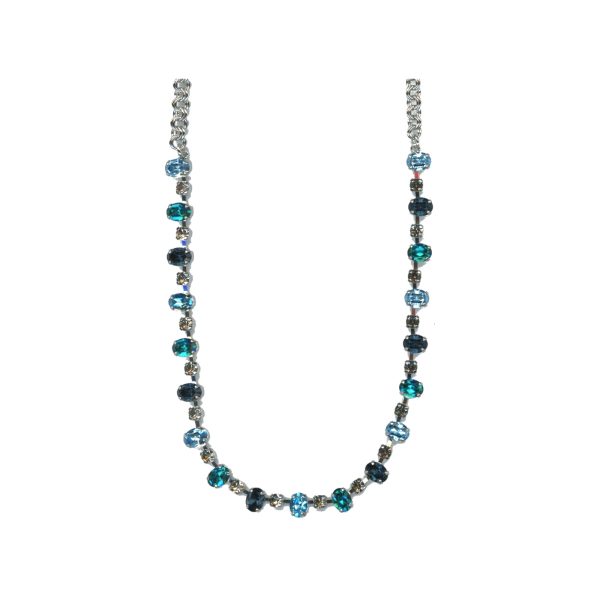 Necklace By Mariana Woman Sophisticated Montana and Teal Swarovski Crystals