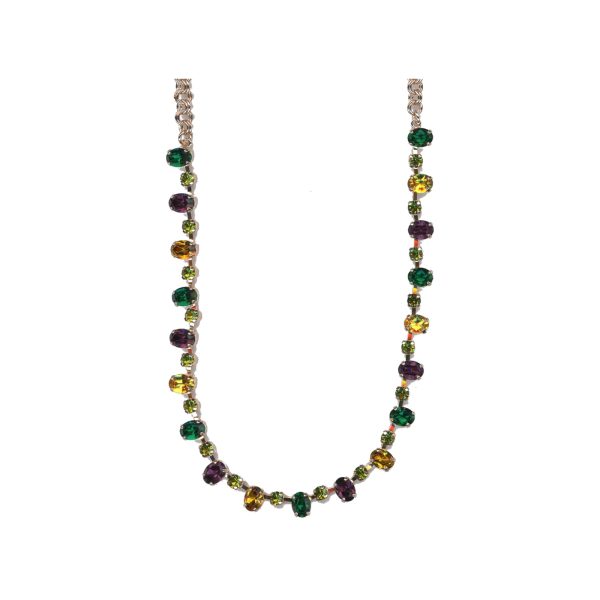 Necklace By Mariana Woman Elegant Olivine Green and Teal Swarovski Crystals