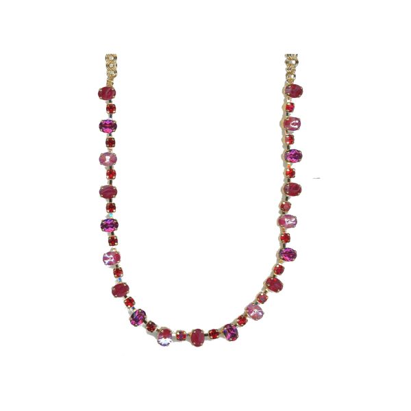 Necklace By Mariana Woman Radiant Fuchsia and Siam Swarovski Crystals