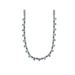 Necklace By Mariana Woman Exquisite Opal and Amethyst Swarovski Crystals - Image 2