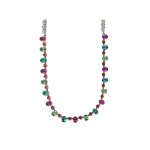 Necklace By Mariana Woman Distinctive Peridot and Hyacinth Swarovski Crystals