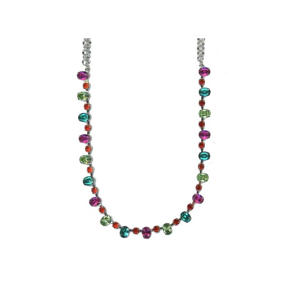Necklace By Mariana Woman Distinctive Peridot and Hyacinth Swarovski Crystals