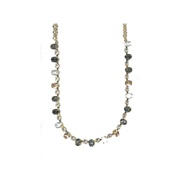 Necklace By Mariana Woman Striking Opal and Black Diamond Swarovski Crystals