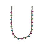 Necklace By Mariana Woman Luxurious Orange and Plum Purple Swarovski Crystals