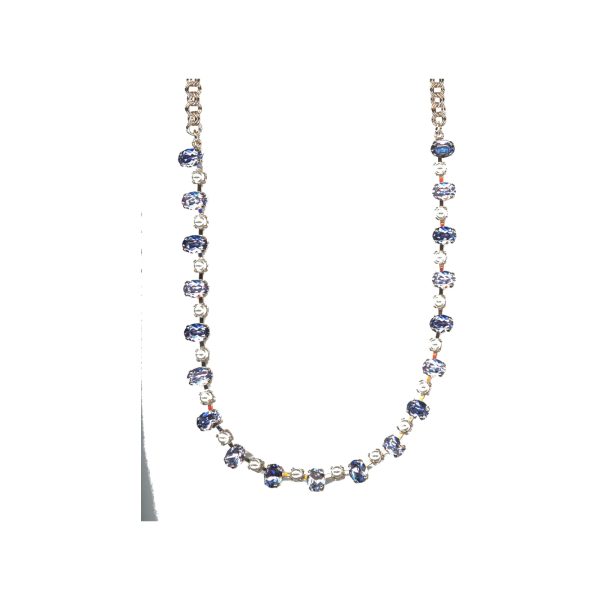 Necklace By Mariana Woman Distinctive Violet and Tanzanite Swarovski Crystals