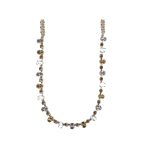 Necklace By Mariana Woman Vibrant Opal and Light Burgundy Swarovski Crystals