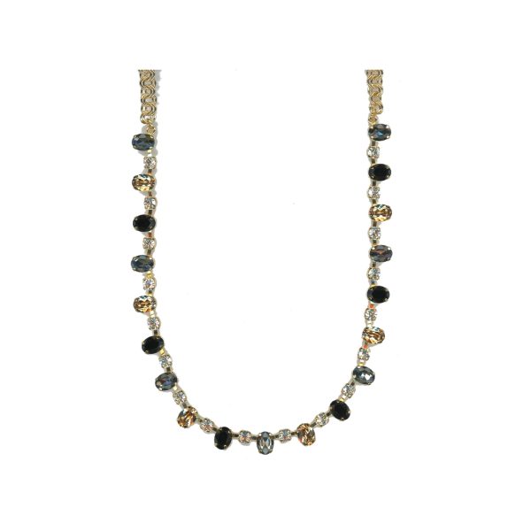 Necklace By Mariana Woman Chic Jet and Black Diamond Swarovski Crystals