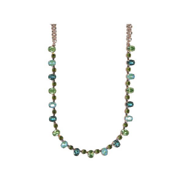 Necklace By Mariana Woman Timeless Opal and Blue Zircon Swarovski Crystals