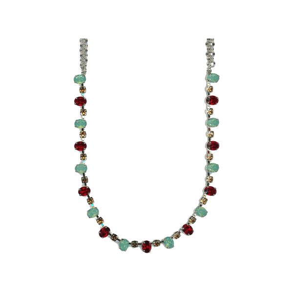 Necklace By Mariana Woman Striking Opal and Siam Swarovski Crystals
